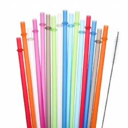 Reused Colored straw with loop